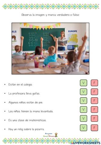 Comprensión lectora. verdadero o falso