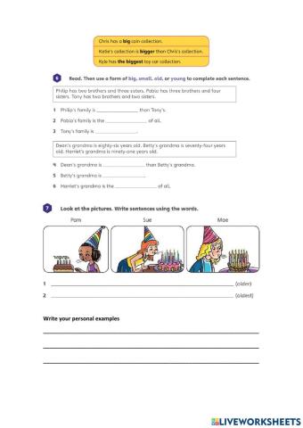 Comparatives and supperlatives