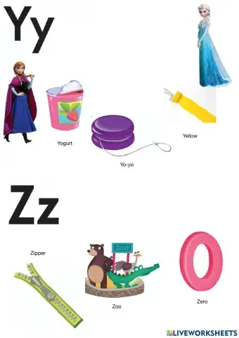 Letters Y Z