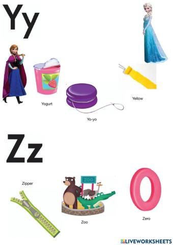 Letters Y Z