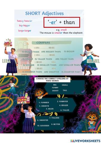 Encanto. Comparatives