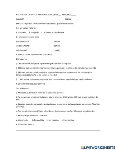 Evaluacion de sociales