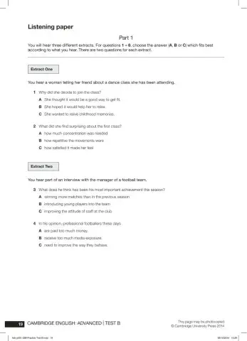 Webster School of English CAE Mid-Year Exam 2022