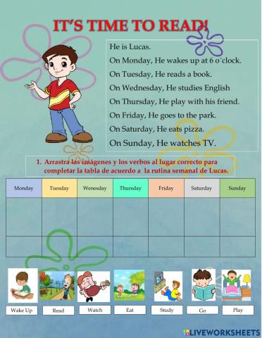 Reading about Daily Routine