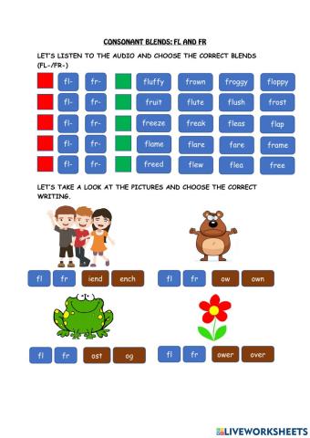 Consonant Blends fl and fr