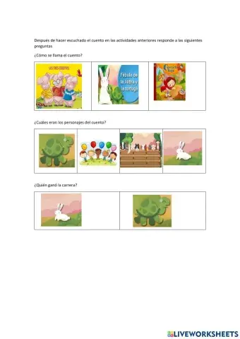 Cuento la liebre y la tortuga