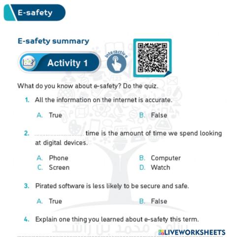 Activity 1: Unit 4 (E-safety)