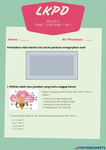 LKPD Kelas 6 Tema 1 Subtema 1 PB 1