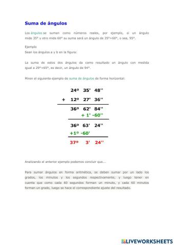 Sumas de Ángulos