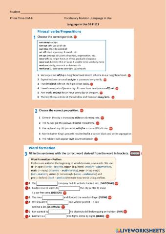 Pr.T.-3 M-6 Vocabulary revision