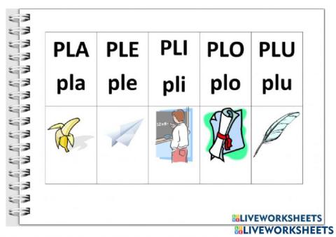 Pla ple pli plo plu