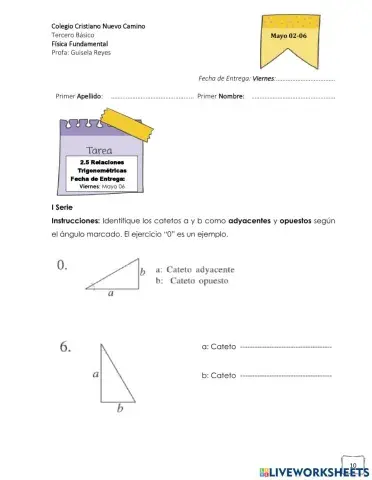 2.5 Relaciones Trigonométricas - Tarea