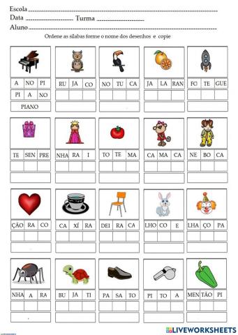 Ordenação palavras