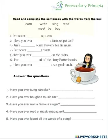 Present perfect tense