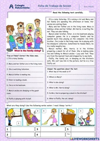 What is the family doing?