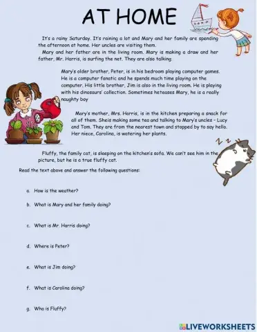 At Home - Present Progressive