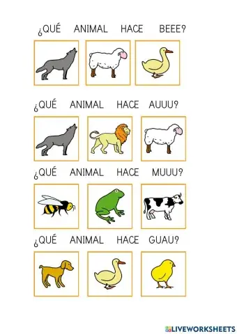 Qué animal dice...