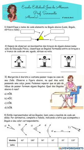 Classificando ângulos