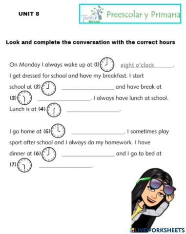 Simple past with hours