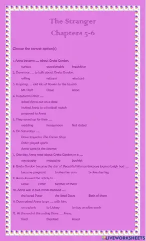 The Stranger: Chapters 5-6