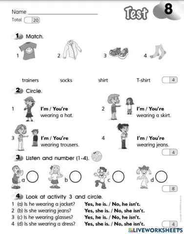 Smart junior 2. Test 8