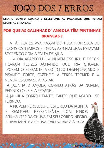 Conto africano: A galinha d-angola