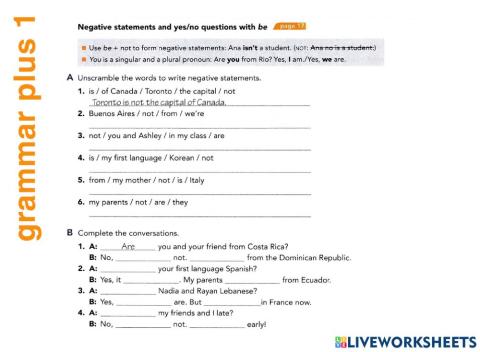 IC003 grammar plus 1