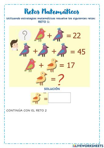 Retos matemáticos