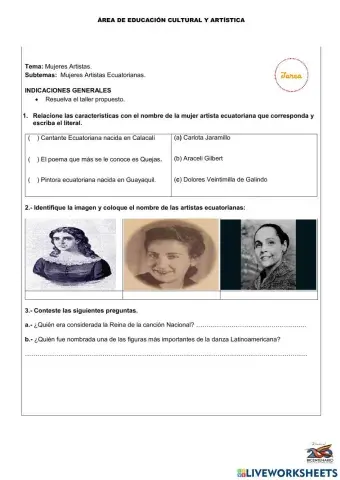 Mujeres artistas ecuatorianas