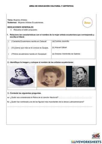 Mujeres artistas ecuatorianas