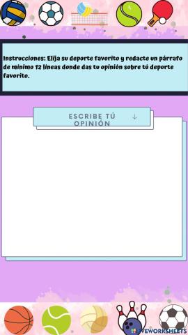 Mi deporte favorito opinión