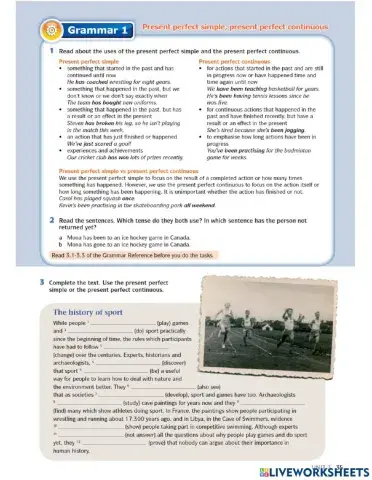 Form 5 Unit 3 The World of Sport