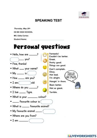 Personal information