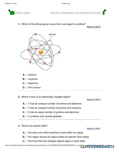 Electric charges and electric forces