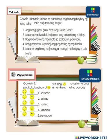 Filipino-liveworksheet