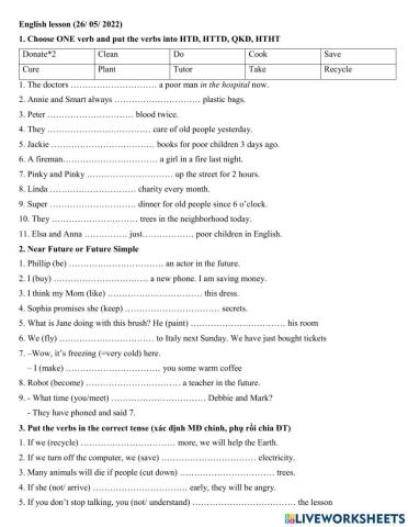 Group 5 - Tenses review
