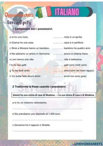 Progetto italiano, tarea 4