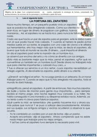 La fortuna del zapatero