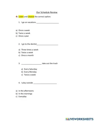 Listening daily routines ad of time