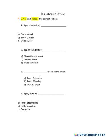 Listening daily routines ad of time