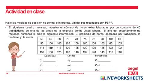 Medidas de Posición no Central 1 sin