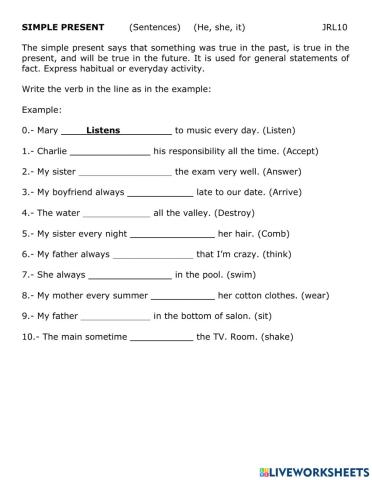 005 Simple Present third person