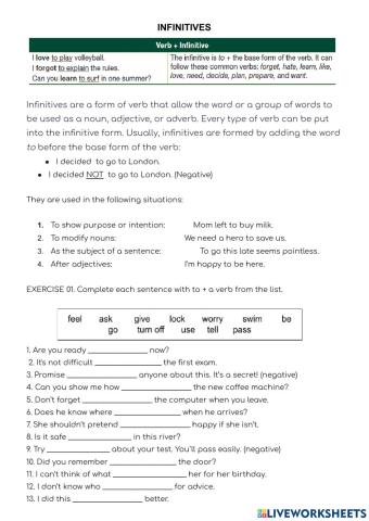 Infinitives