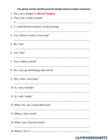 Present simple tense