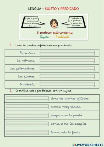 Sujeto y predicado