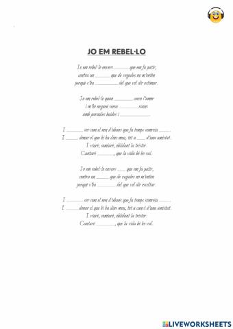 Cançó -Jo em rebel·lo-