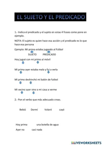 El Sujeto y Predicado