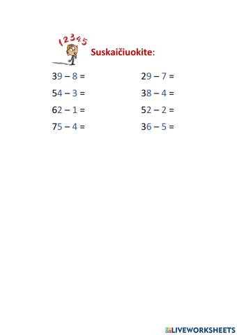 Atimtis neperžengiant dešimčių