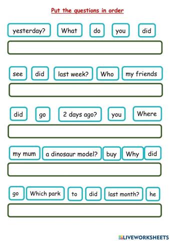 Wh-questions Past Simple