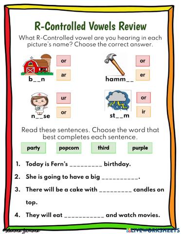 R-Controlled Vowels